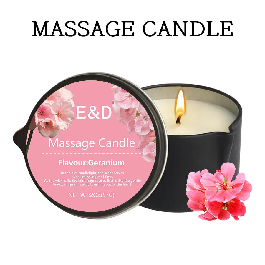 Luxury Aromatherapy Massage Oil Candle – Stress Relief & Skin Moisturizing