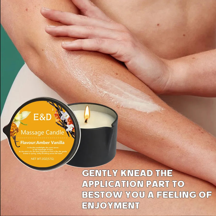 Luxury Aromatherapy Massage Oil Candle – Stress Relief & Skin Moisturizing
