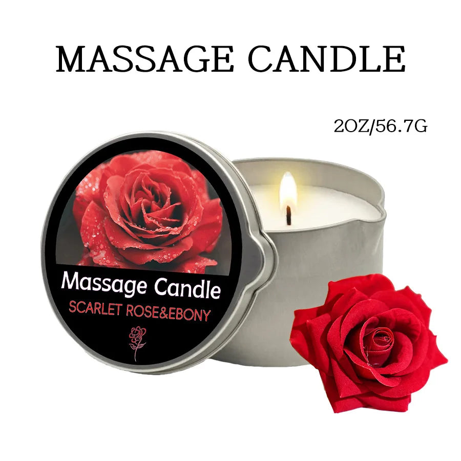 Sensual Massage Candle – 6 Essential Oil Scents | 1oz & 2oz with Pour Spout