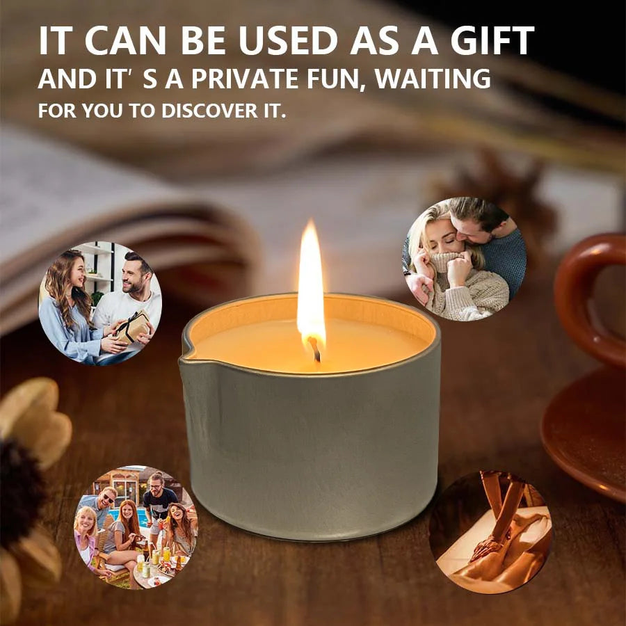 Sensual Massage Candle – 6 Essential Oil Scents | 1oz & 2oz with Pour Spout