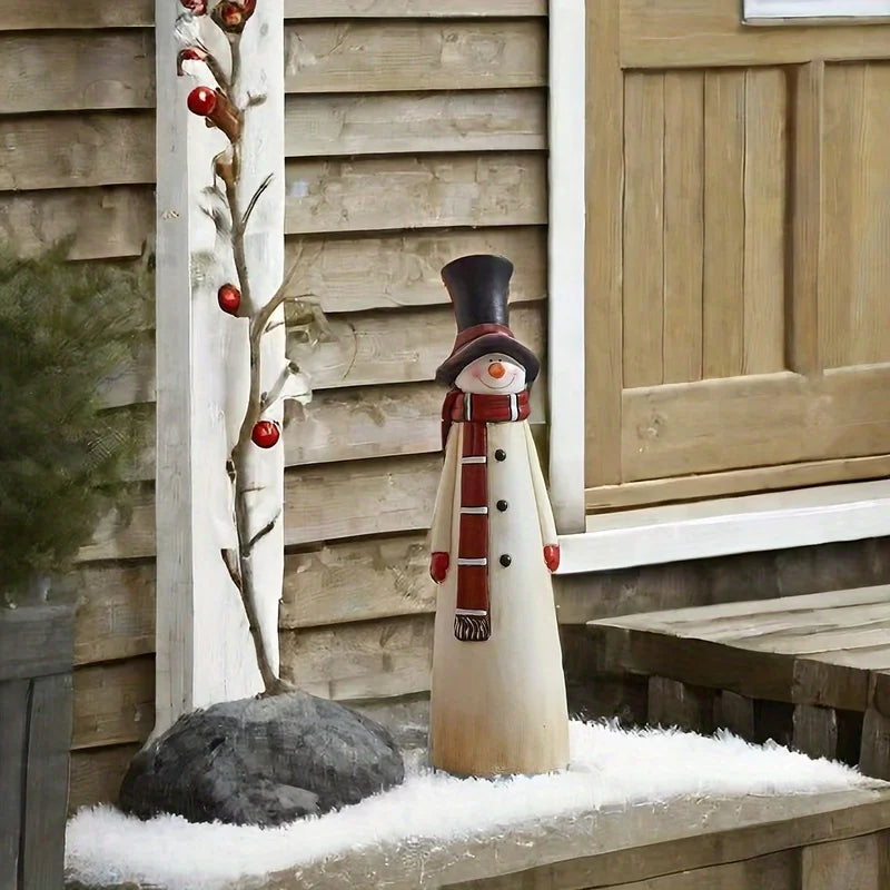 Charming Snowman Christmas Statue – Indoor & Outdoor Holiday Decor