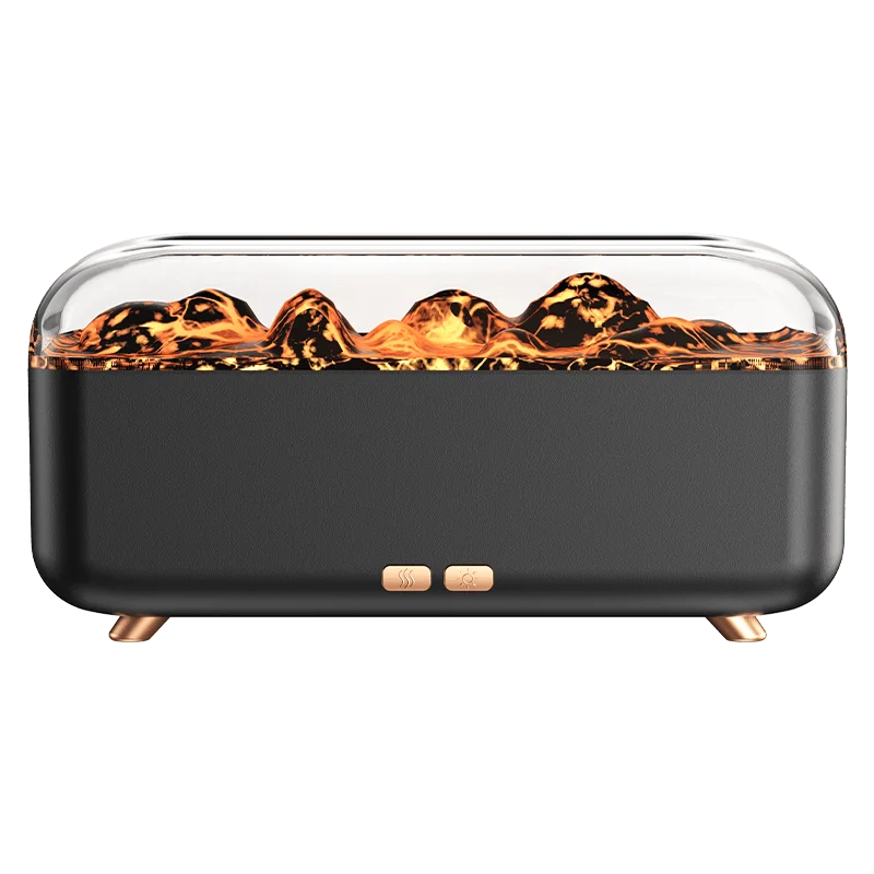 Simulated Flame Aroma Diffuser – LED Air Humidifier with Timer