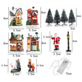 LED Resin Christmas Village Ornament Set – Holiday Figurines