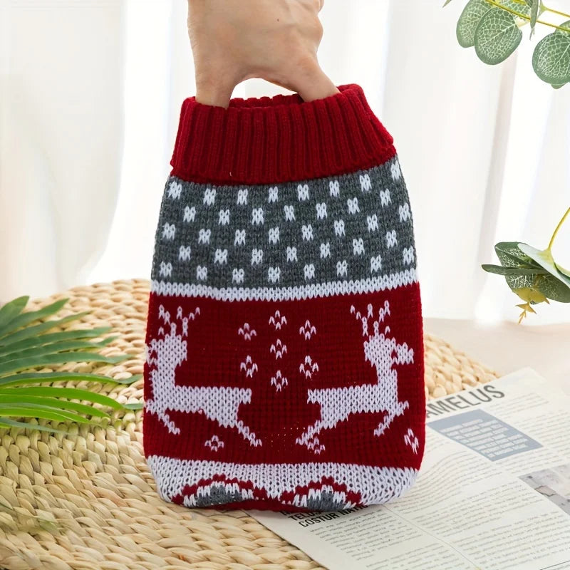 Christmas Pet Sweater for Dogs & Cats – Cozy Knit Holiday Outfit