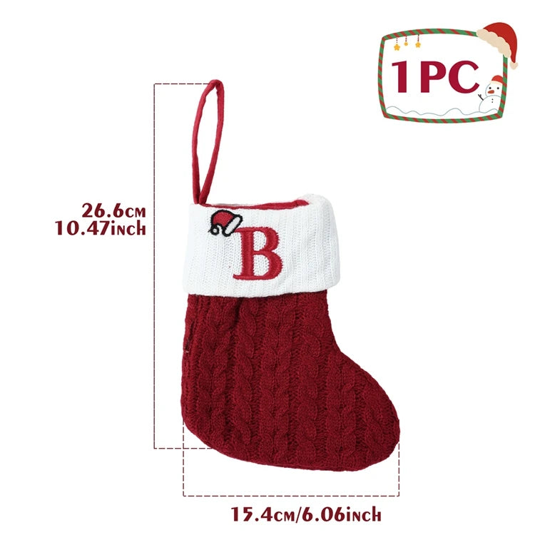 Christmas Alphabet Knit Stockings – Tree Ornaments & Holiday Decor