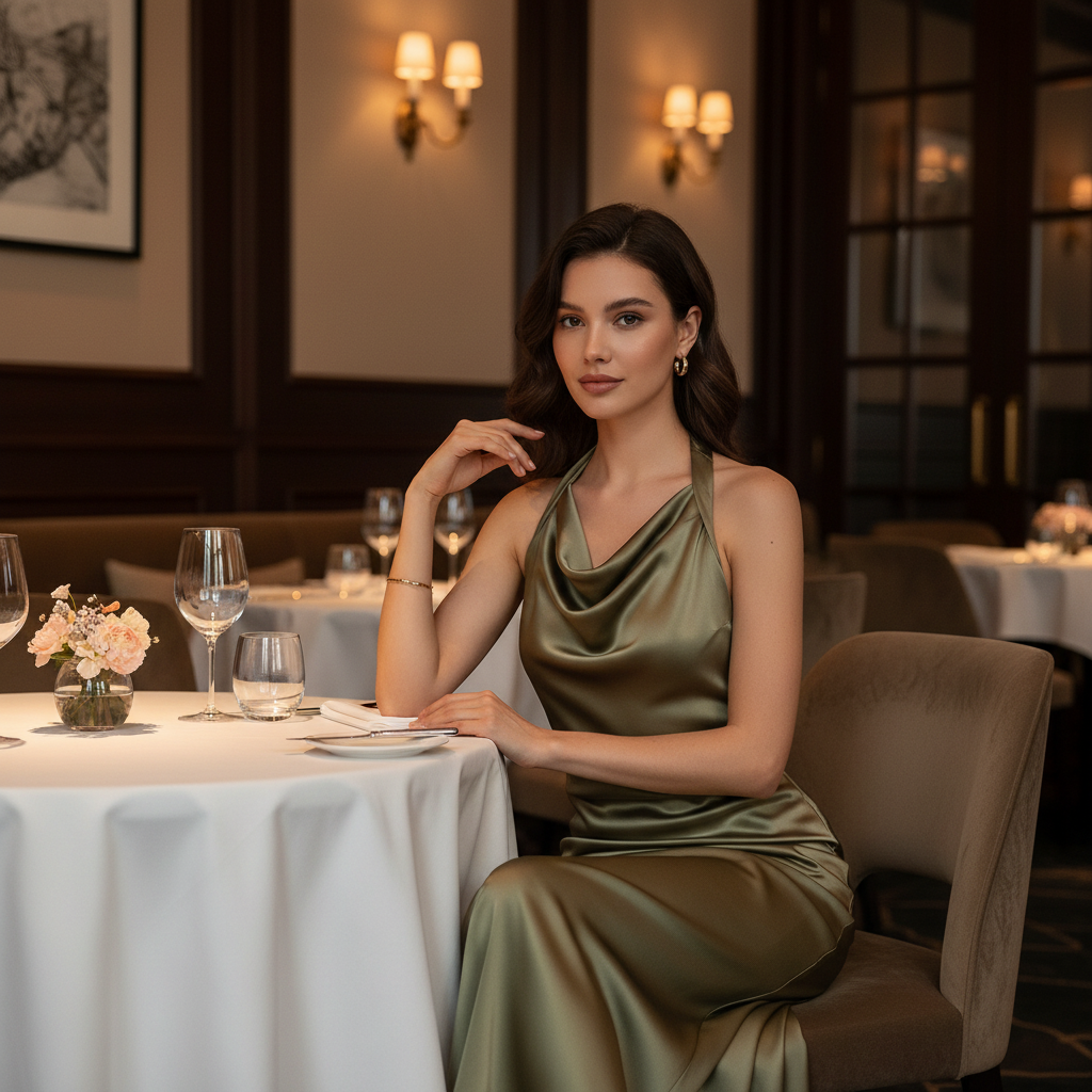 Ruched Satin Off-Shoulder Long Dress – Sleeveless Summer Party Gown