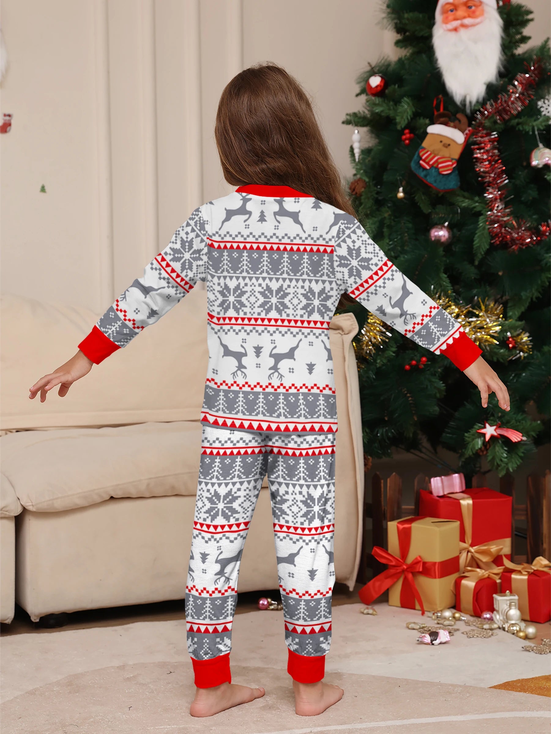 Family Matching Christmas Pajamas Set – Ugly Sweater Pattern Sleepwear