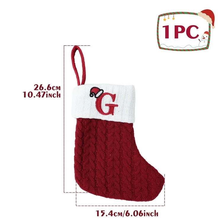 Christmas Alphabet Knit Stockings – Tree Ornaments & Holiday Decor