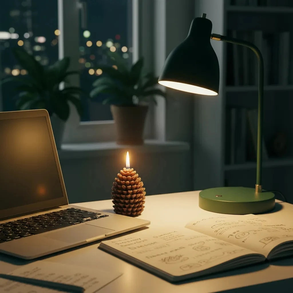 Christmas Pinecone Scented Candle – Festive Soy Wax Holiday Home Decor Gift