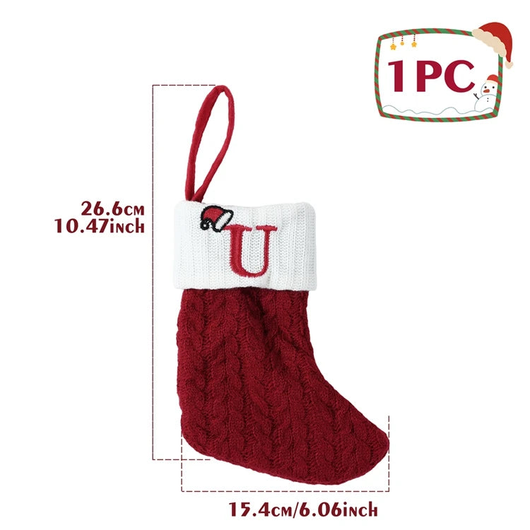 Christmas Alphabet Knit Stockings – Tree Ornaments & Holiday Decor