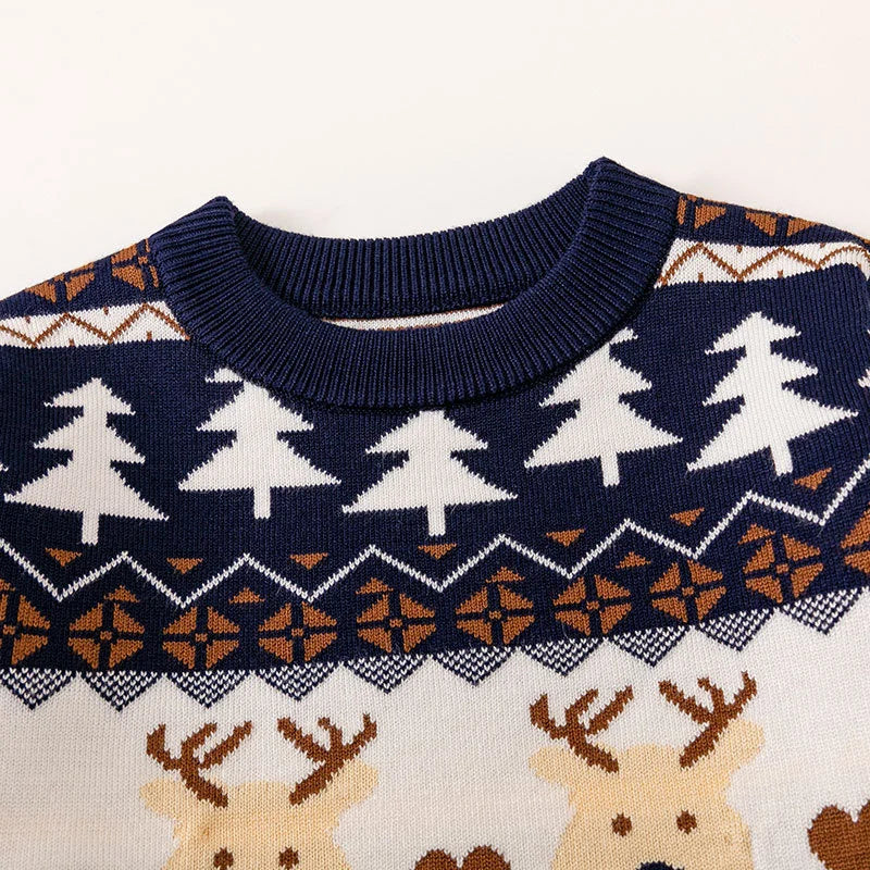 Christmas Kids Sweater – Cartoon Knit Pullover for Boys & Girls | Warm Winter Jumper for Toddlers & Children