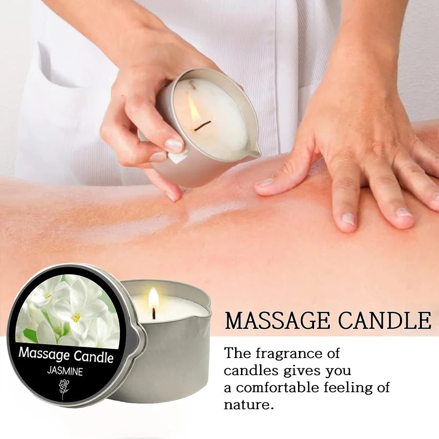 Sensual Massage Candle – 6 Essential Oil Scents | 1oz & 2oz with Pour Spout