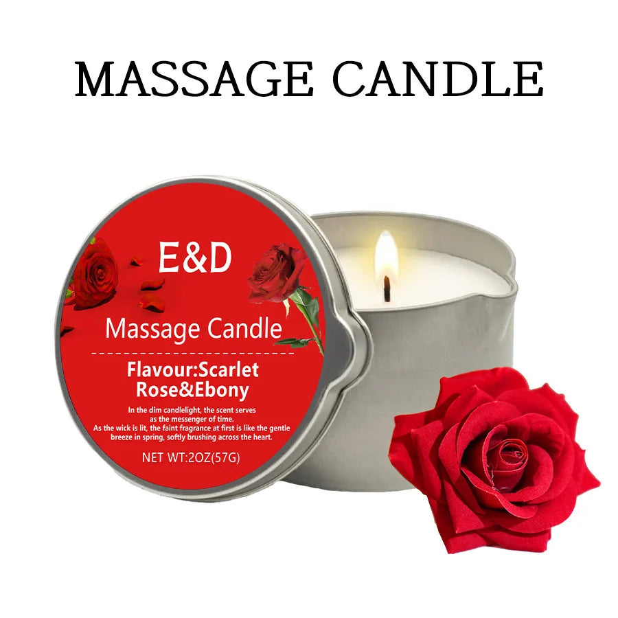 Massage Oil Candle – Aromatherapy Scented Candle for Stress Relief & Skin Care