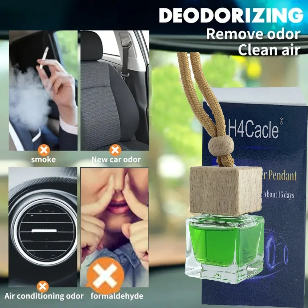 Car Perfume Pendant with Essential Oil – Universal Car Air Freshener Decoration