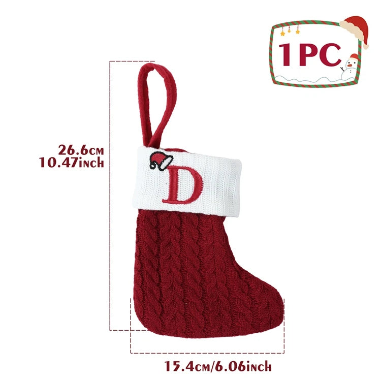 Christmas Alphabet Knit Stockings – Tree Ornaments & Holiday Decor