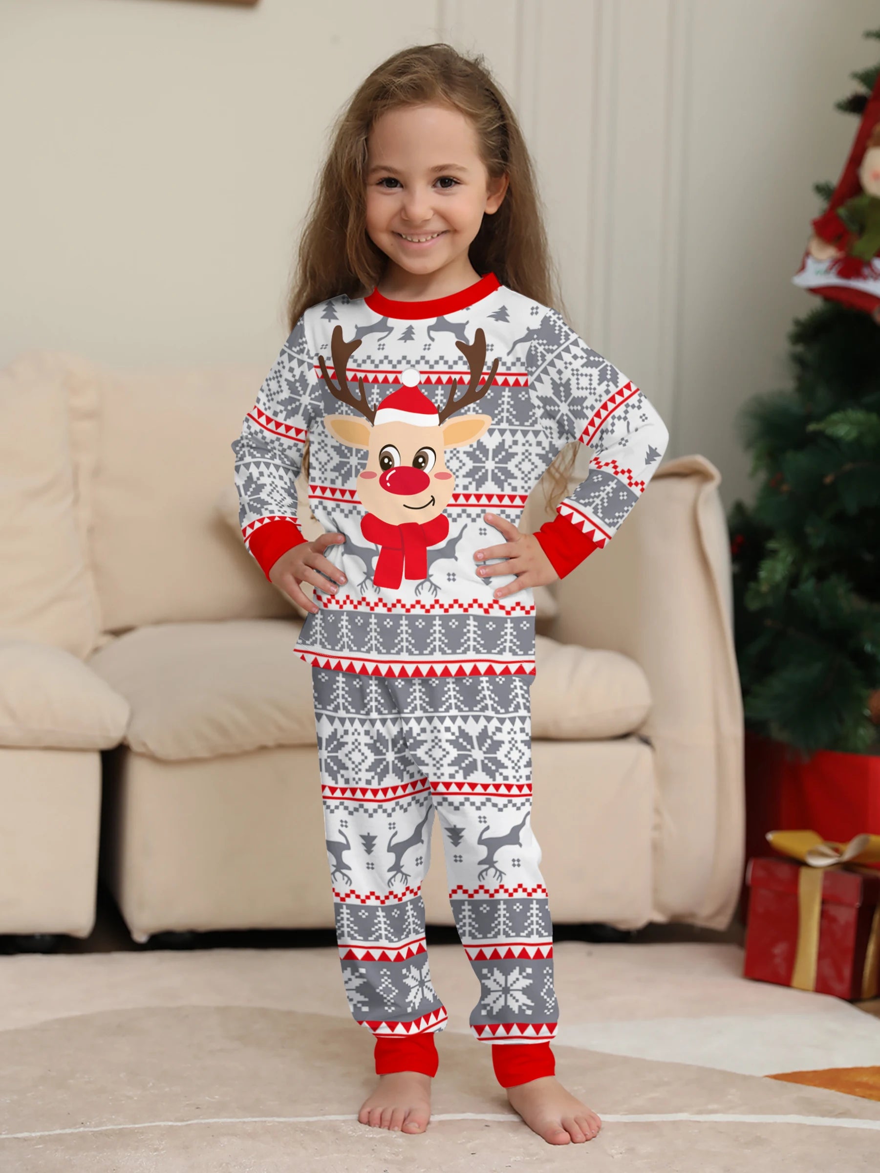 Family Matching Christmas Pajamas Set – Ugly Sweater Pattern Sleepwear