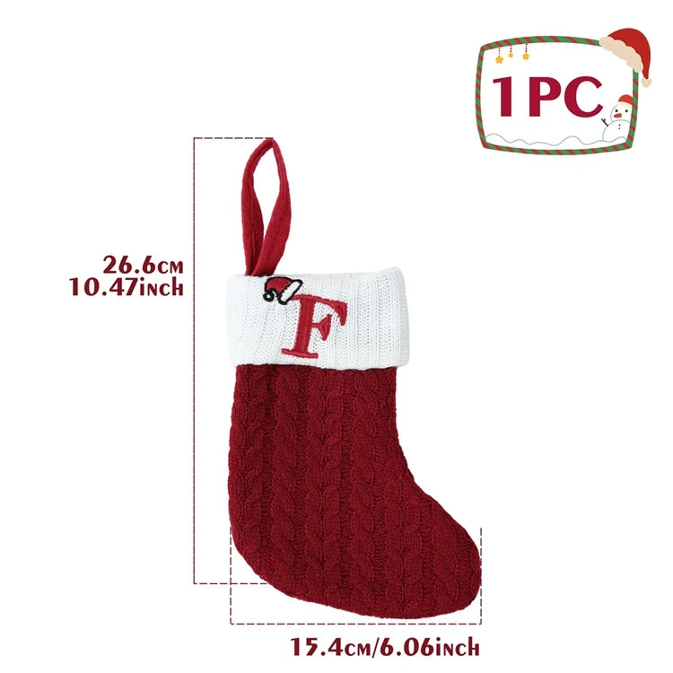 Christmas Alphabet Knit Stockings – Tree Ornaments & Holiday Decor