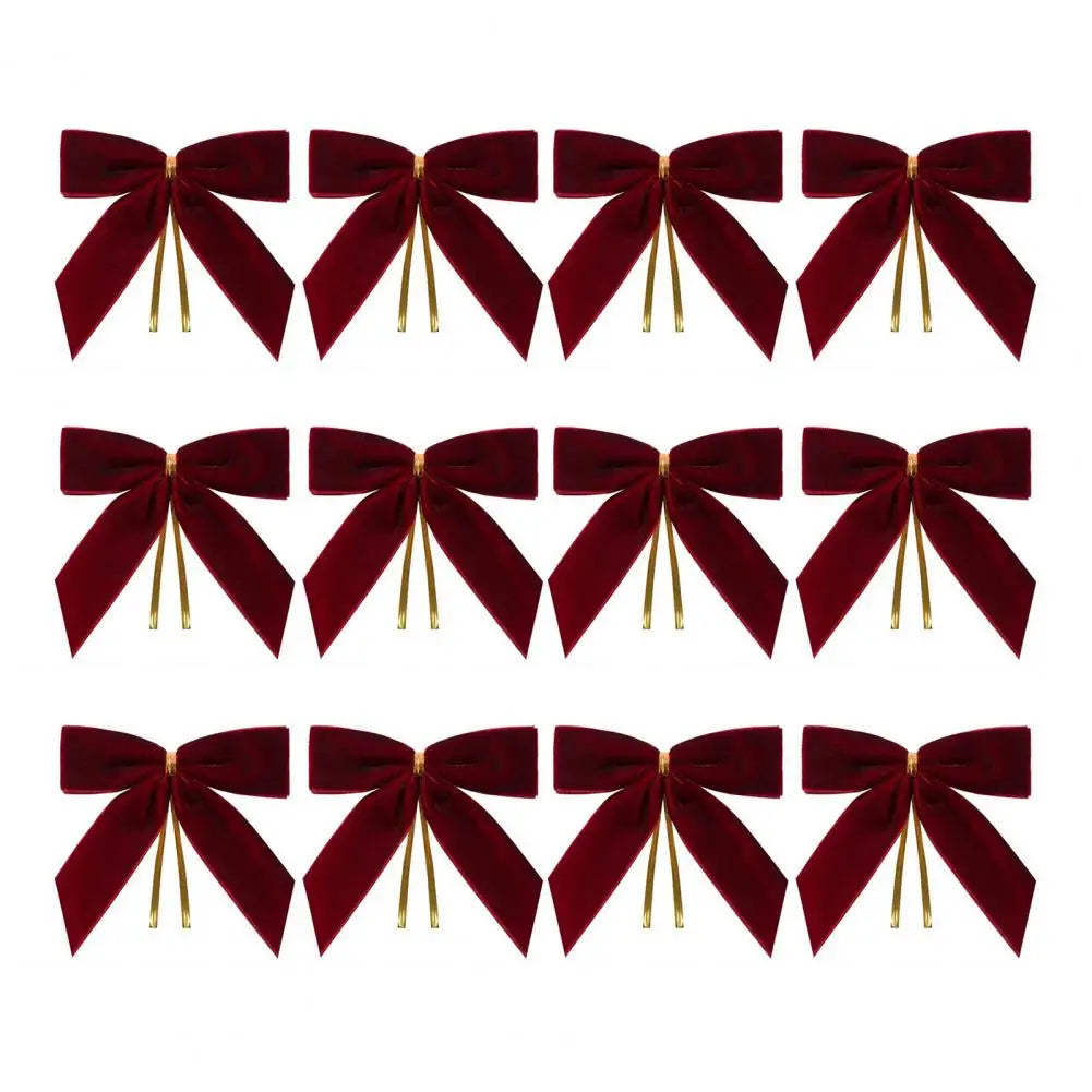Christmas Bowknot Decoration – Exquisite Velvet Holiday Bows for DIY & Gifts