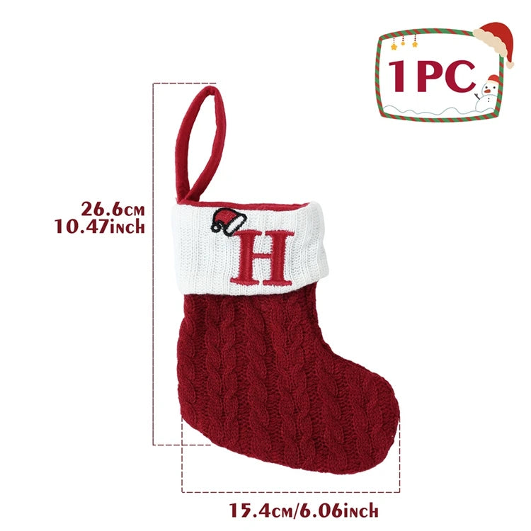Christmas Alphabet Knit Stockings – Tree Ornaments & Holiday Decor