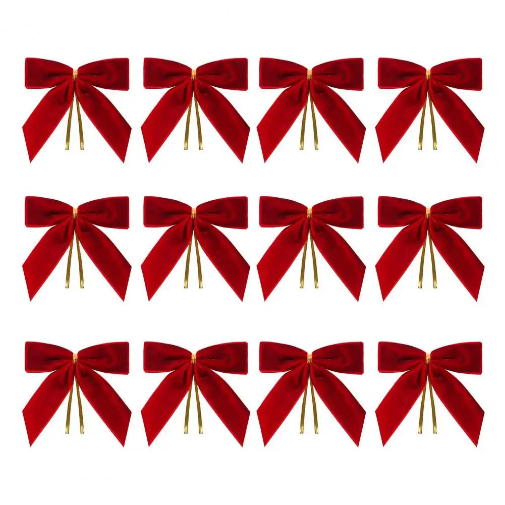 Christmas Bowknot Decoration – Exquisite Velvet Holiday Bows for DIY & Gifts