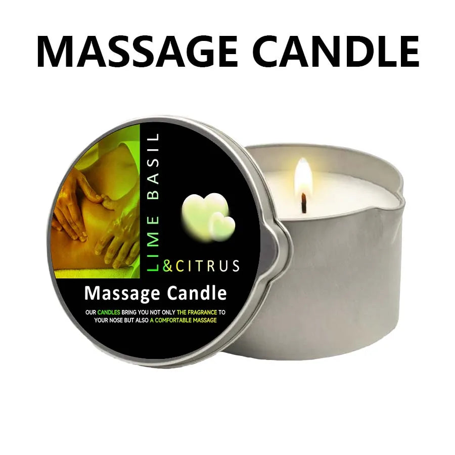 Sensual Massage Candle – 6 Essential Oil Scents | 1oz & 2oz with Pour Spout