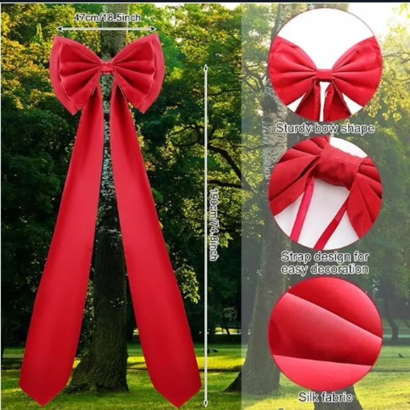 Super Large Satin Ribbon Bow – Giant Christmas Tree & Holiday Decor