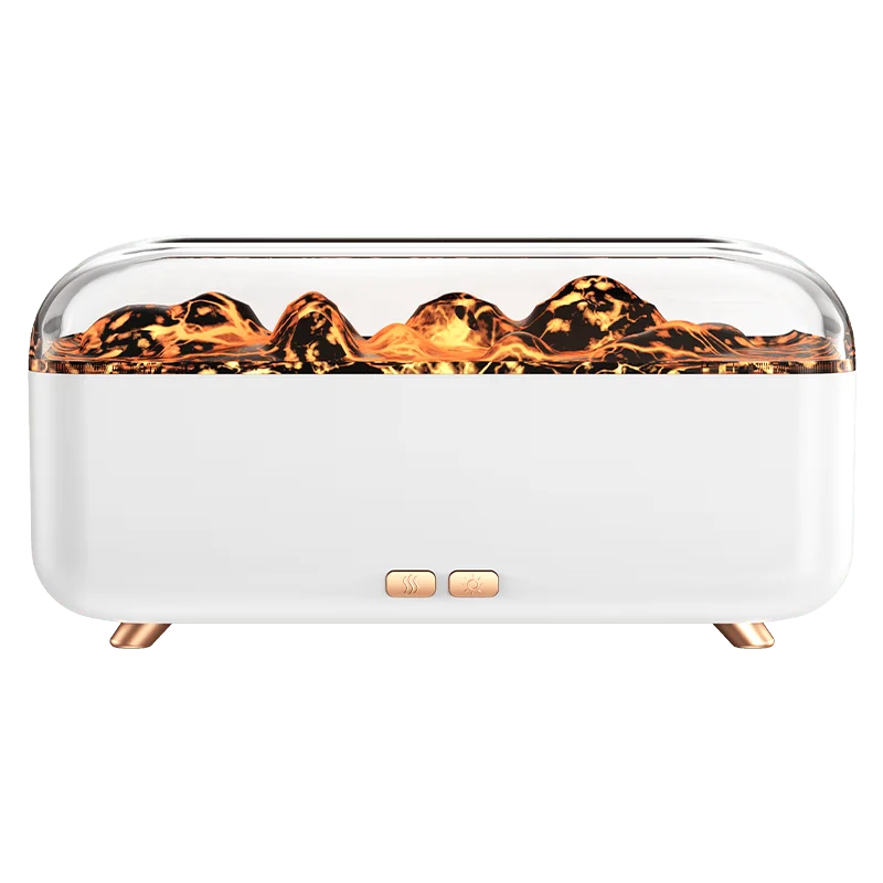 Simulated Flame Aroma Diffuser – LED Air Humidifier with Timer