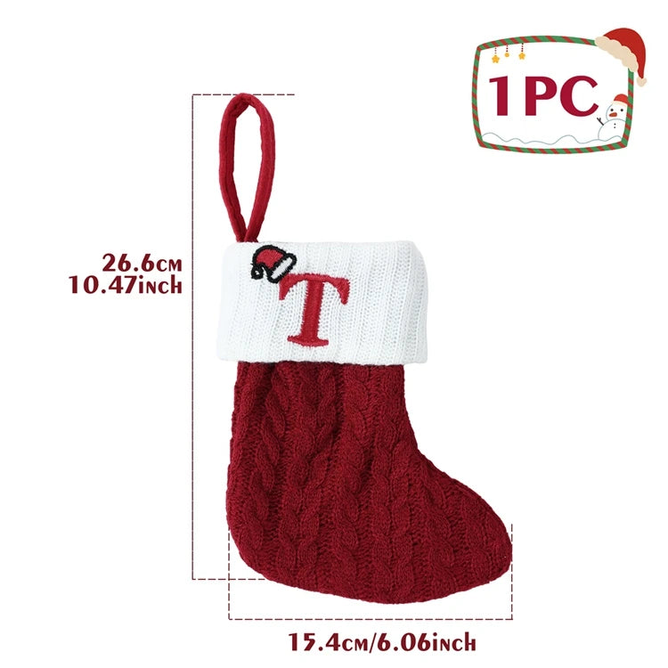 Christmas Alphabet Knit Stockings – Tree Ornaments & Holiday Decor