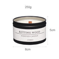 Black Tin Can Scented Candle with Wooden Wick – Classic Aromatic Home Decor