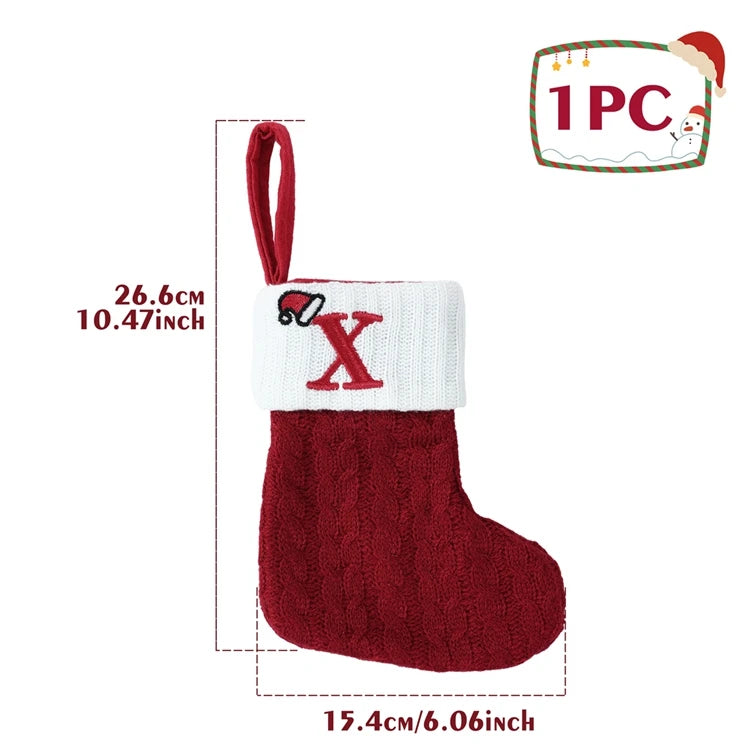 Christmas Alphabet Knit Stockings – Tree Ornaments & Holiday Decor