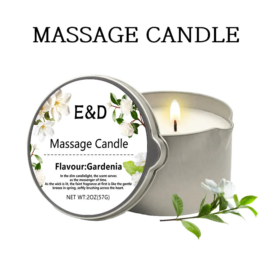 Massage Oil Candle – Aromatherapy Scented Candle for Stress Relief & Skin Care