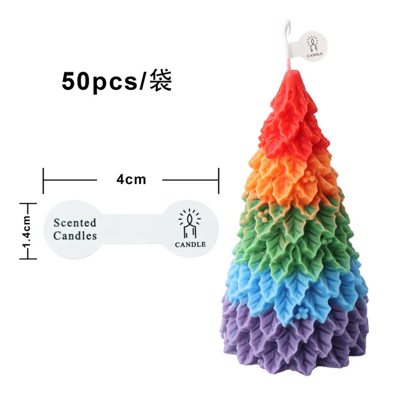 Self-Adhesive Candle Packaging Labels – Gift Box & Warning Seal Stickers