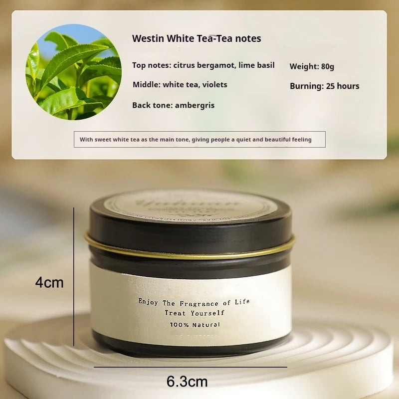 Black Tin Can Scented Candle with Wooden Wick – Classic Aromatic Home Decor