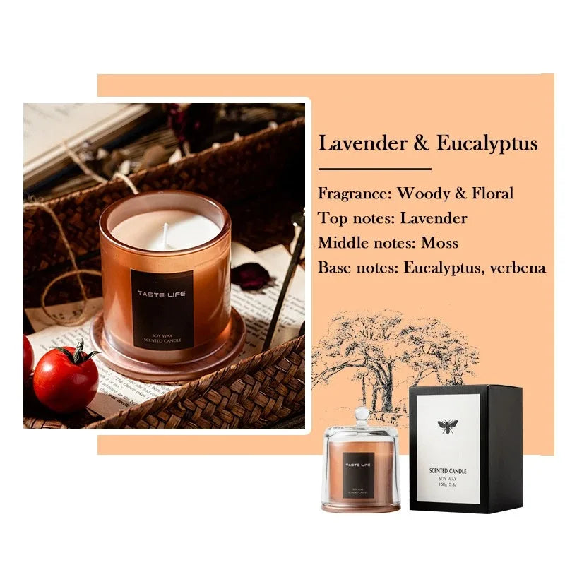 40-Hour Jar Scented Candle – Natural Soy Aromatherapy Candle for Home & Gifts