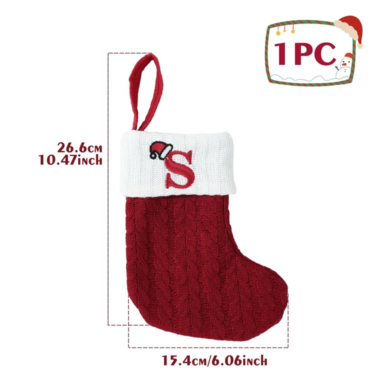 Christmas Alphabet Knit Stockings – Tree Ornaments & Holiday Decor