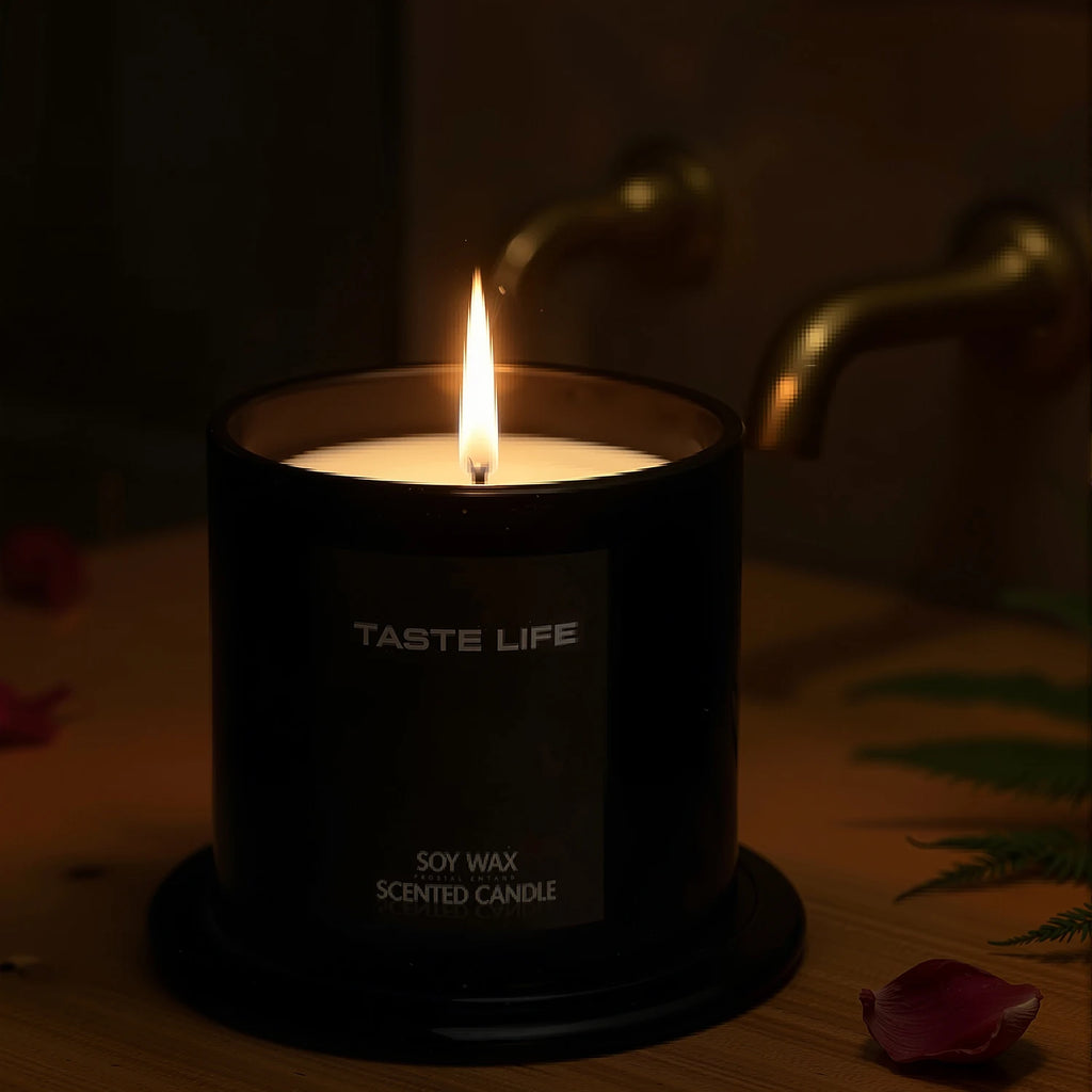 Premium Soy Wax Scented Candle with Glass Cloche – Smokeless Aromatherapy Candle for Home & Spa