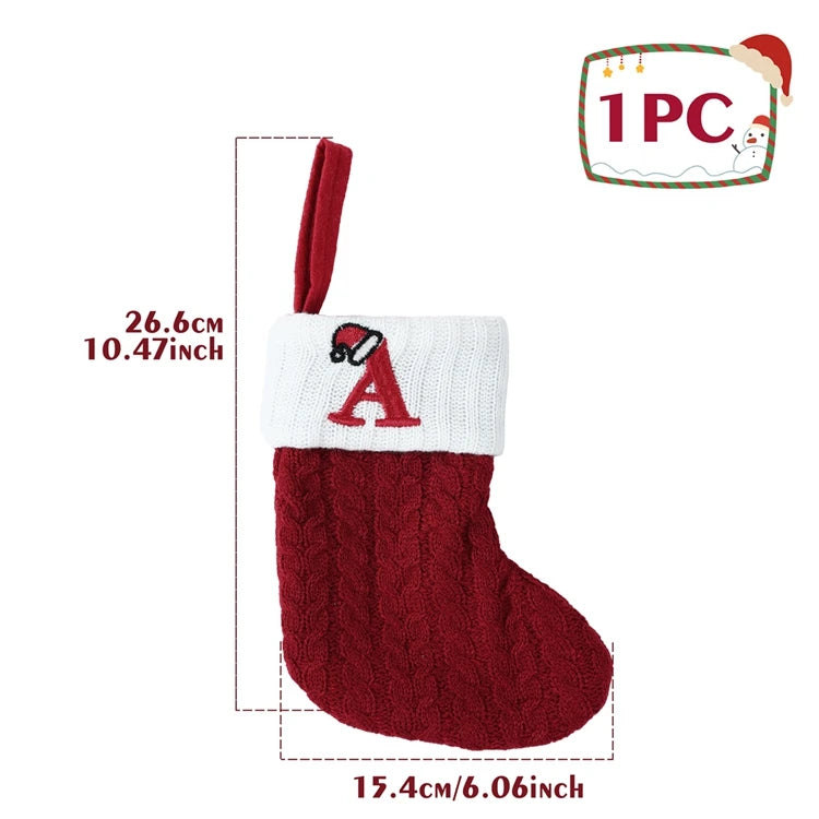 Christmas Alphabet Knit Stockings – Tree Ornaments & Holiday Decor