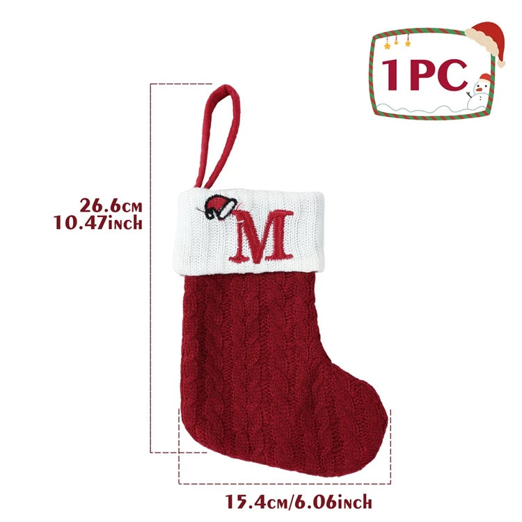 Christmas Alphabet Knit Stockings – Tree Ornaments & Holiday Decor