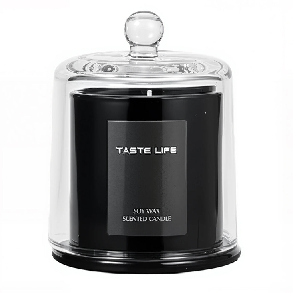 Premium Soy Wax Scented Candle with Glass Cloche – Smokeless Aromatherapy Candle for Home & Spa