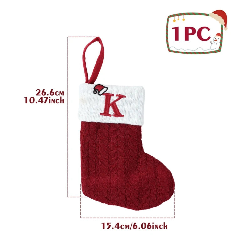 Christmas Alphabet Knit Stockings – Tree Ornaments & Holiday Decor