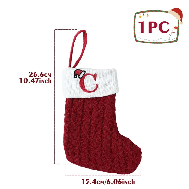 Christmas Alphabet Knit Stockings – Tree Ornaments & Holiday Decor