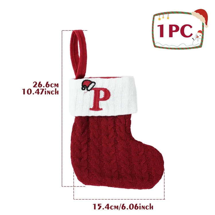 Christmas Alphabet Knit Stockings – Tree Ornaments & Holiday Decor