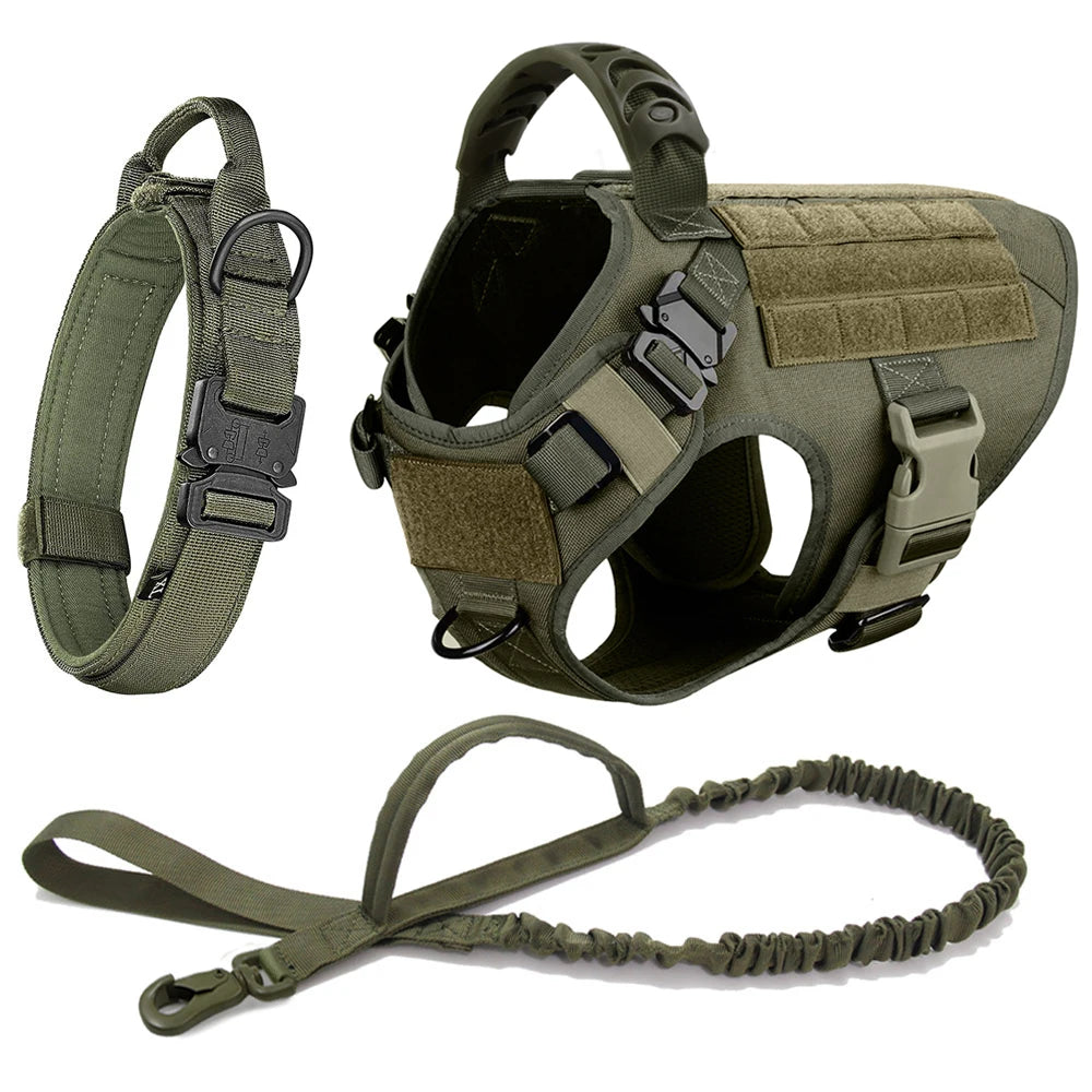Large Dog Harness & Leash Set – Training Walking Vest for German Shepherd & Malinois