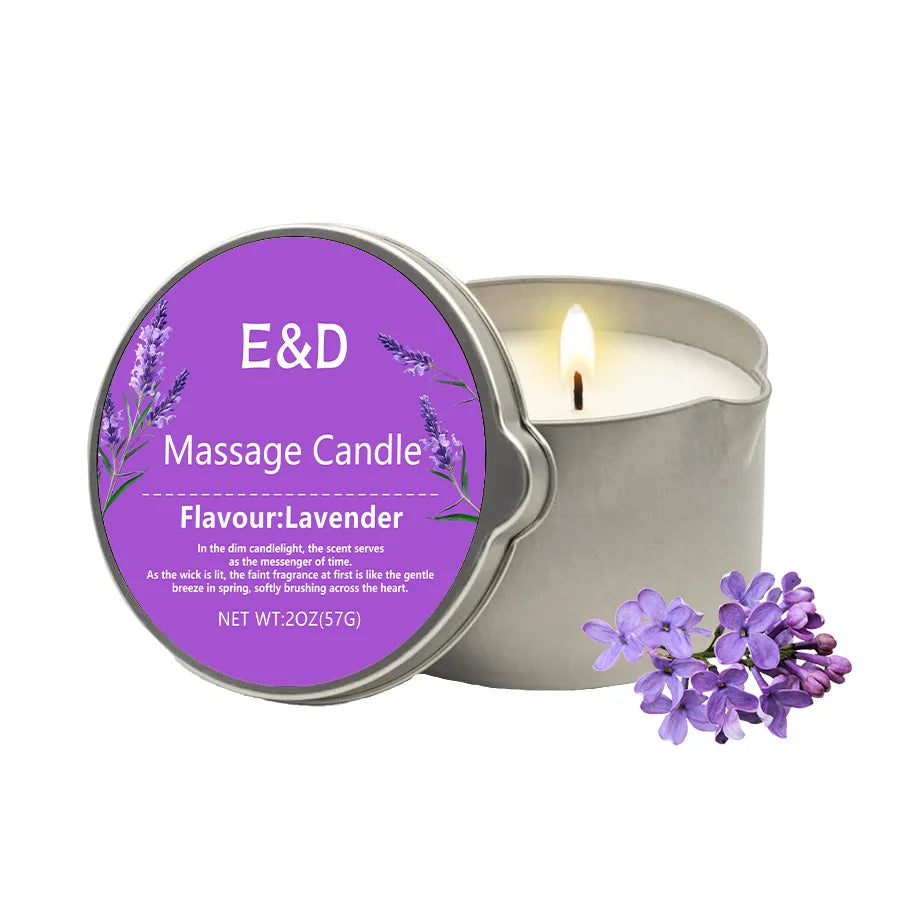 Massage Oil Candle – Aromatherapy Scented Candle for Stress Relief & Skin Care