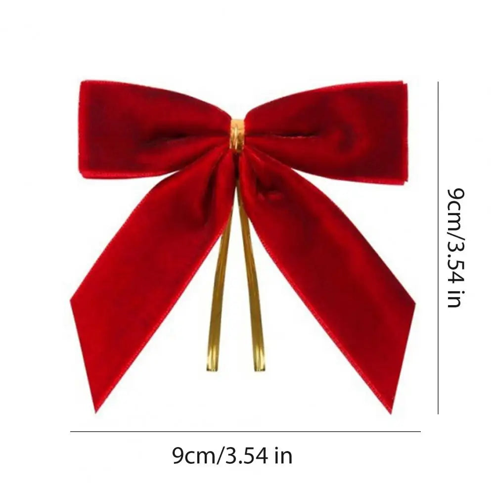 Christmas Bowknot Decoration – Exquisite Velvet Holiday Bows for DIY & Gifts