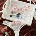 Sexy Lightweight Lace Bra & Underwear Set – Transparent Floral Embroidered