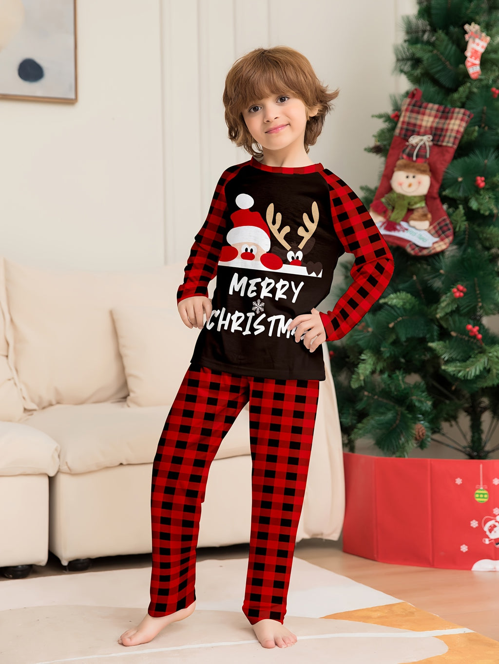 Family Matching Christmas Underwear Set – Holiday Plaid & Festive Prints for Parents & Kids