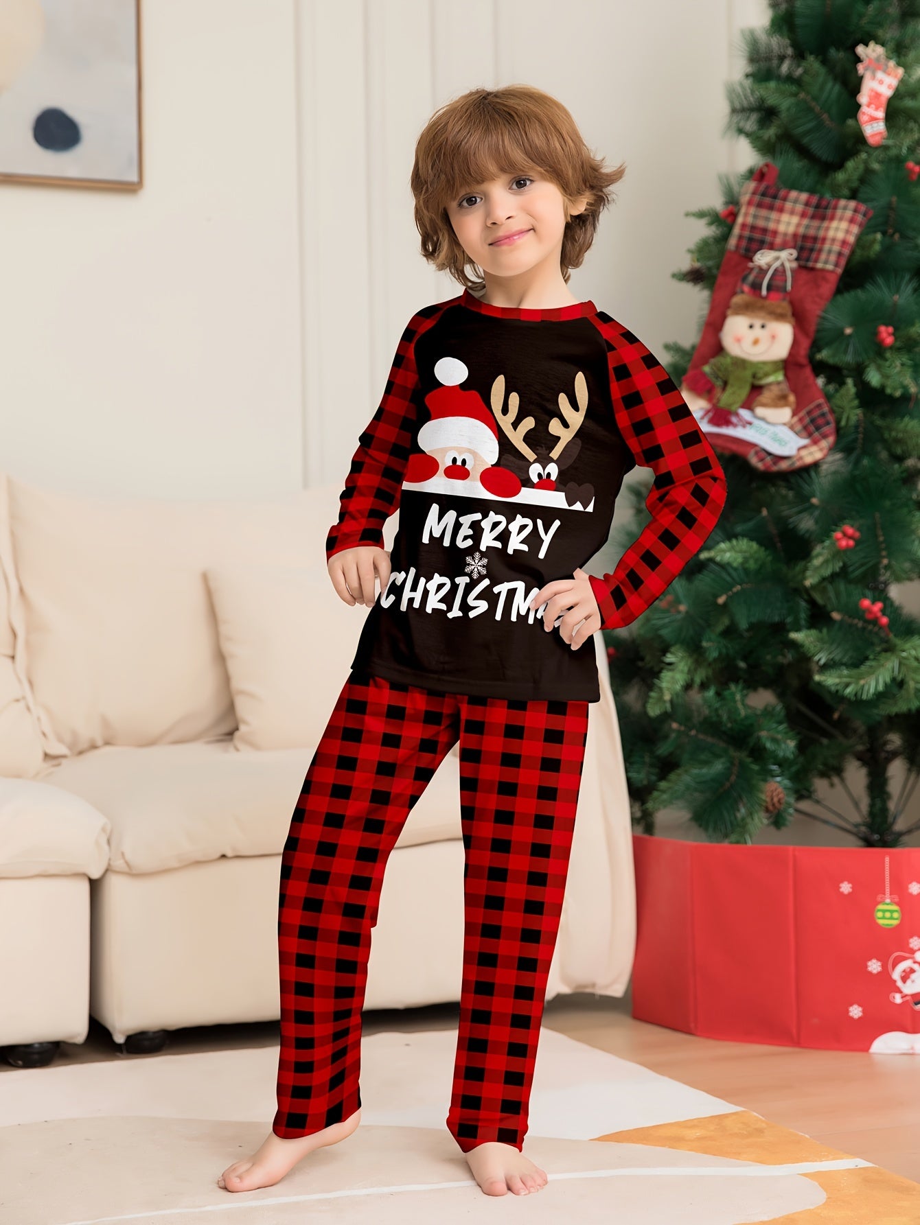 Family Matching Christmas Underwear Set – Holiday Plaid & Festive Prints for Parents & Kids