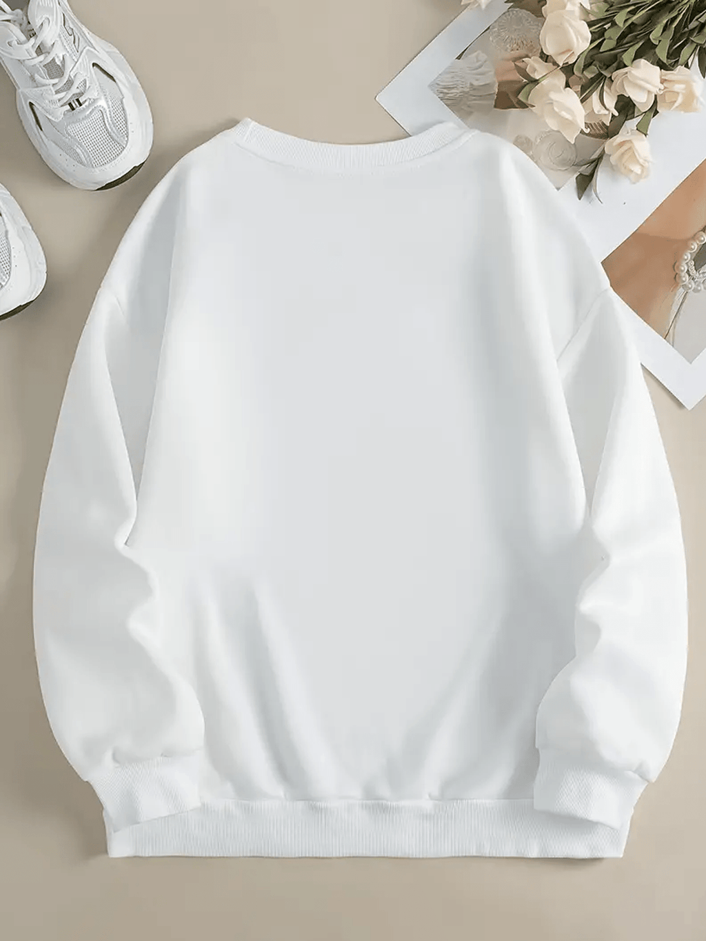 Women’s Cozy Christmas Sweater "I’ll Be Home For Christmas" Trump– Casual Crew Neck Pullover