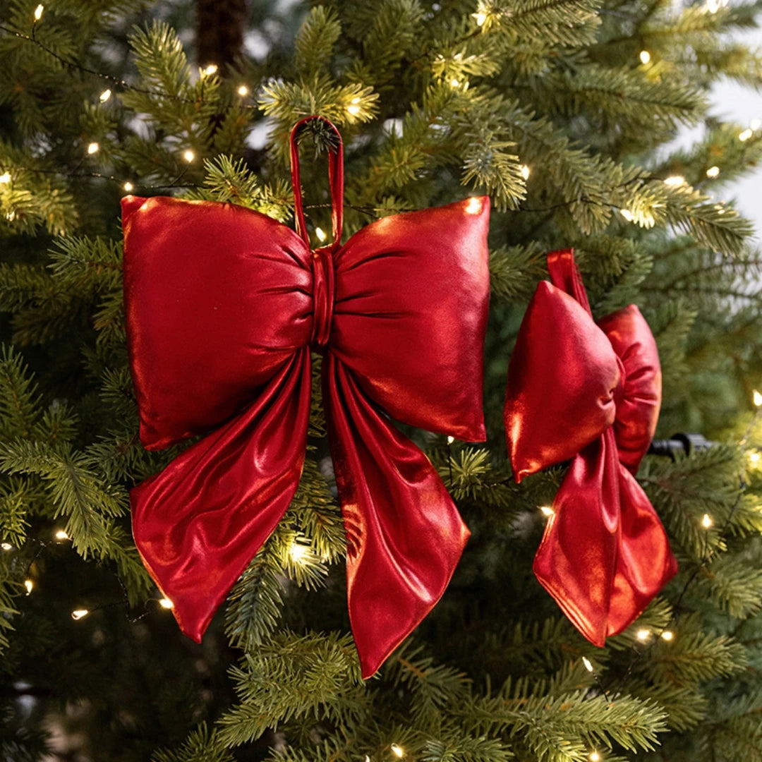 Christmas 3D sequin bow decoration for festive holiday décor in USA and Canada homes